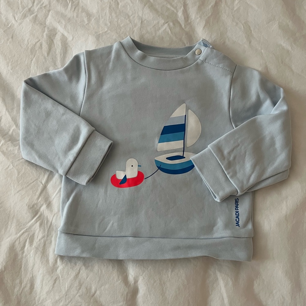 Jacadi Light Blue Baby Top